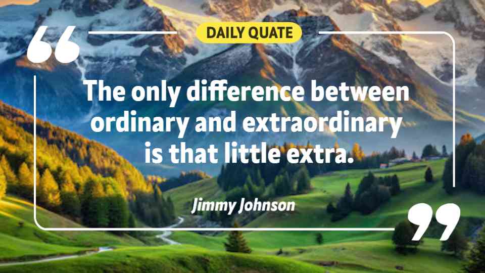 Extraordinary Effort Motivational Quote Template