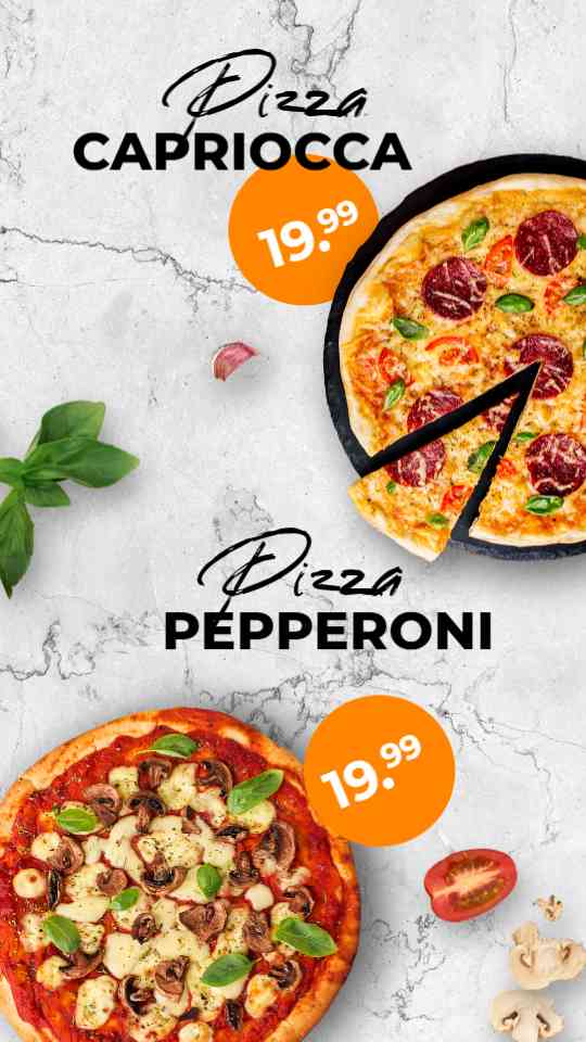 Gourmet Pizza Combo Screen