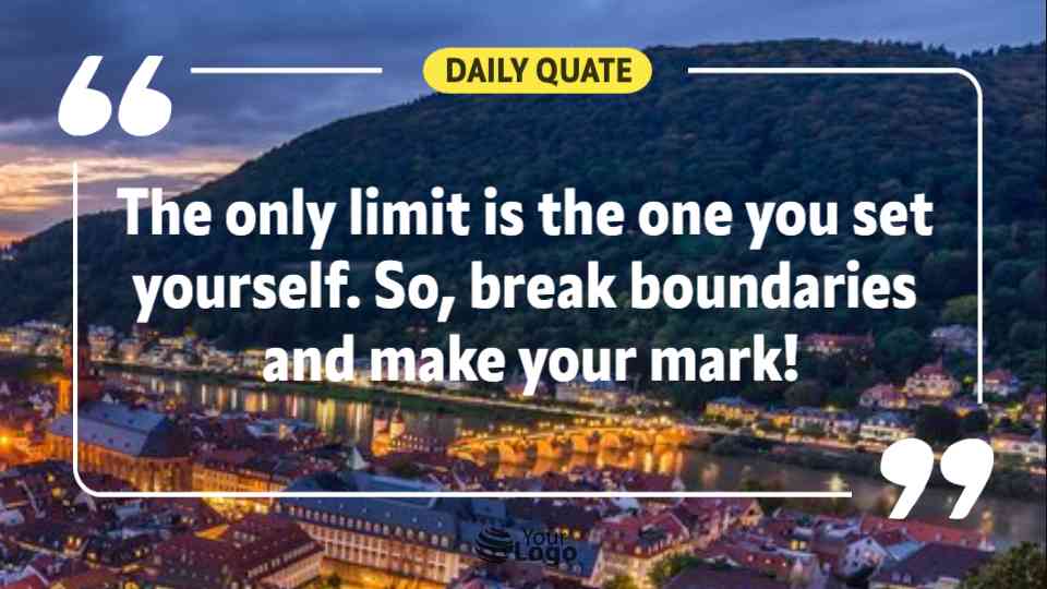 Break Boundaries Motivational Quote Template