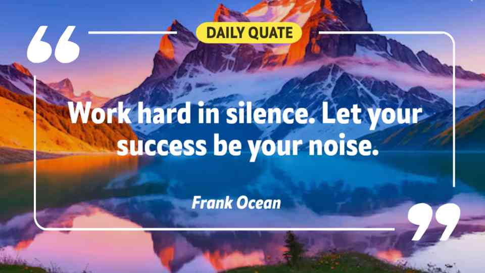 Silent Success Motivational Quote Template