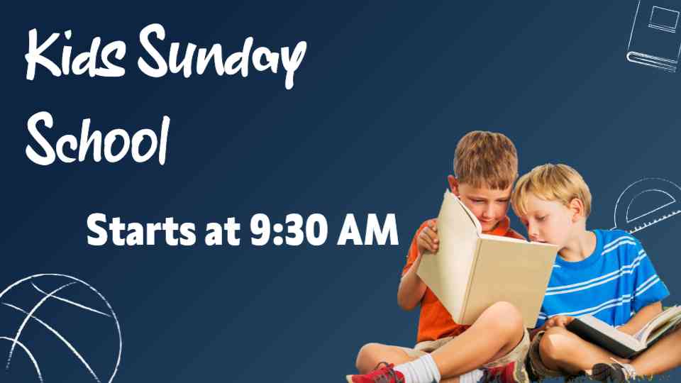 Youth Sunday School Announcement