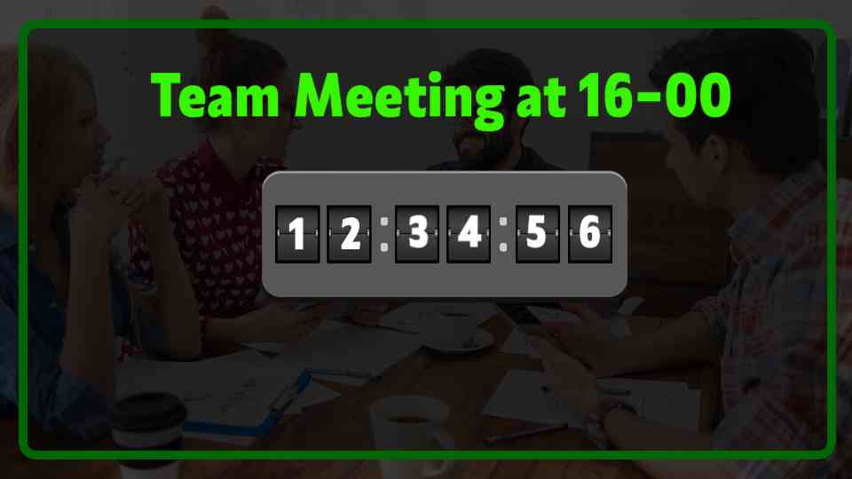 Team Meeting Countdown Flyer Templates