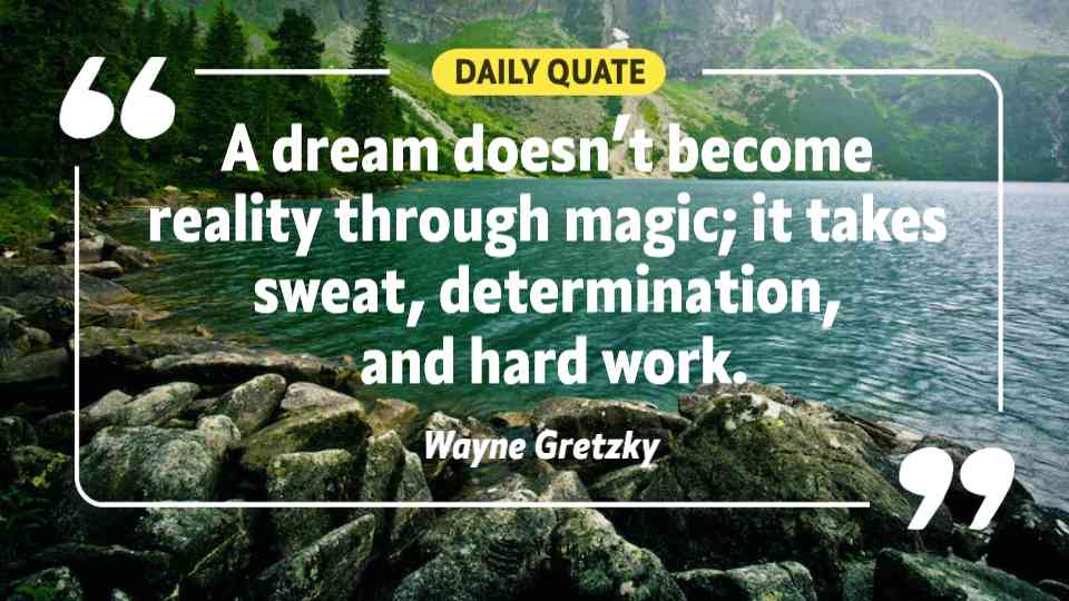 Dreams Built with Determination Quote Template