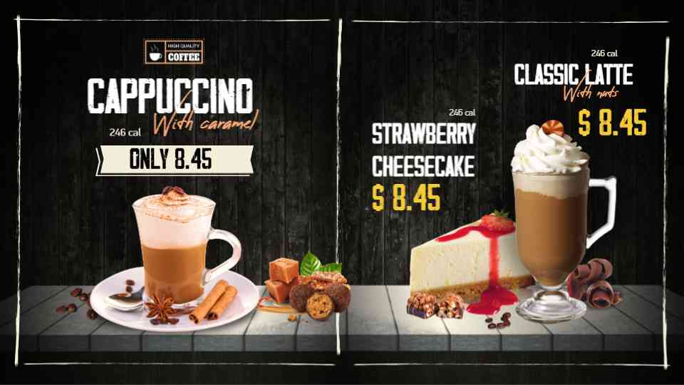 Rustic Coffeehouse Specials Display