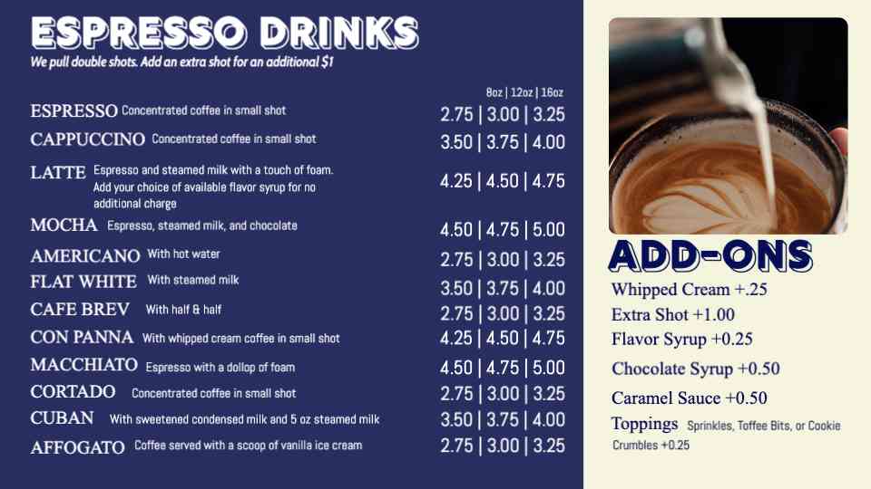 Brewed Perfection Espresso Specials