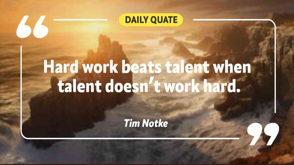 Work Hard, Achieve More Quote