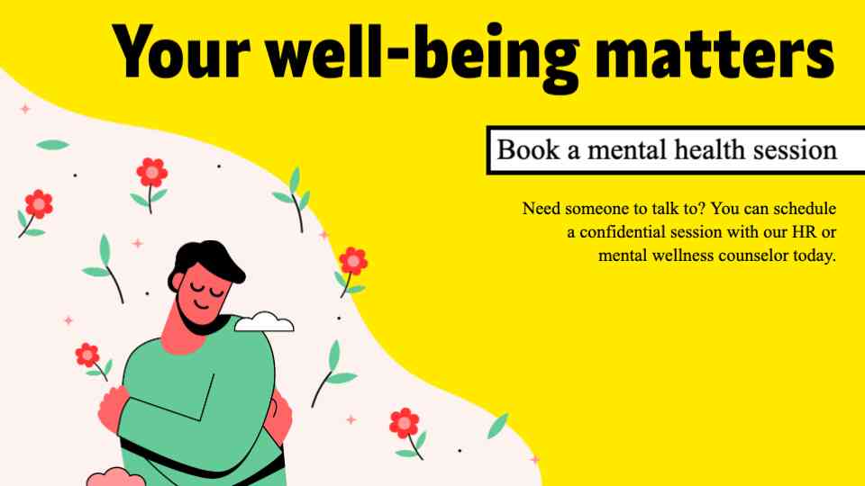 Workplace Wellness Support Display
