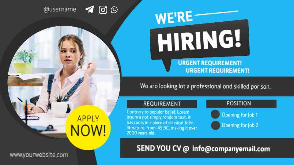 Urgent Job Vacancy Announcement Template
