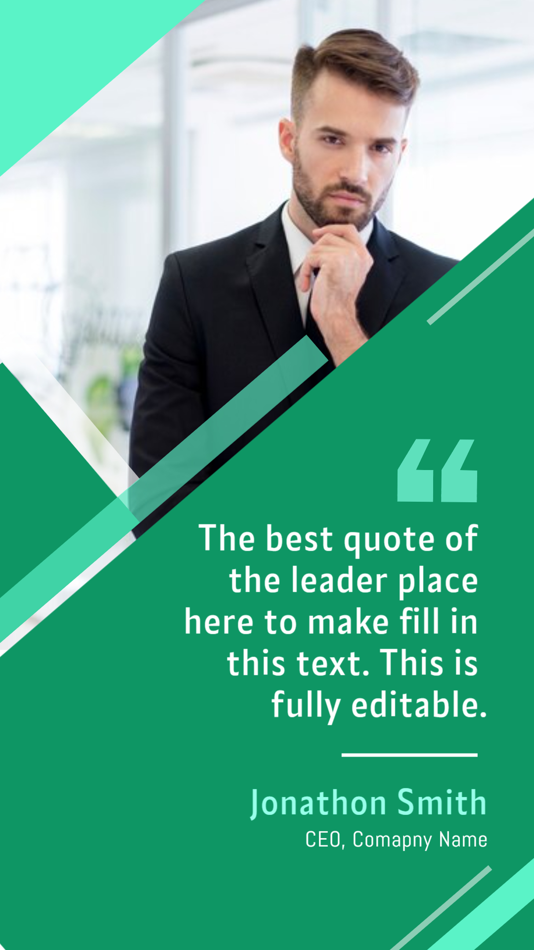 Corporate Leadership Quote Template