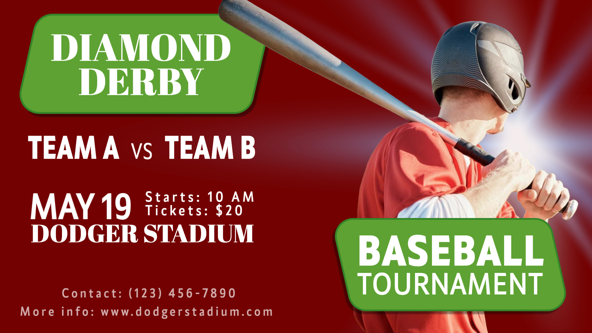 Baseball Digital Signage Tournament