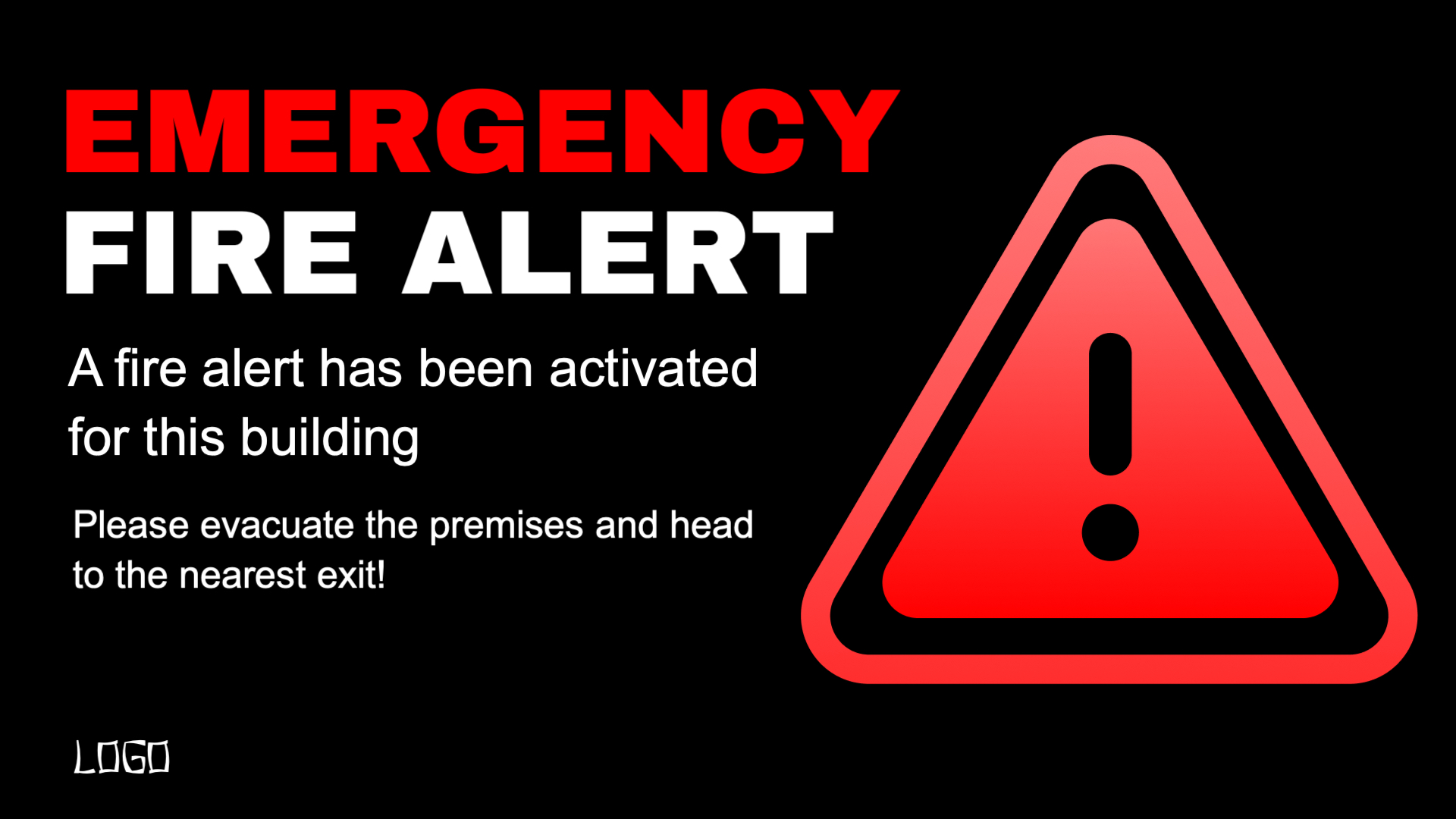 Emergency Alert Display Template