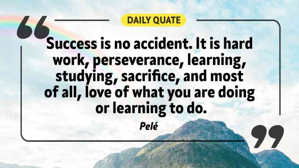 Success Through Hard Work Quote