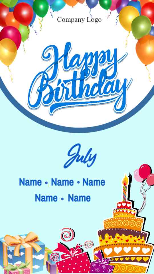Colorful Birthday Celebration Template