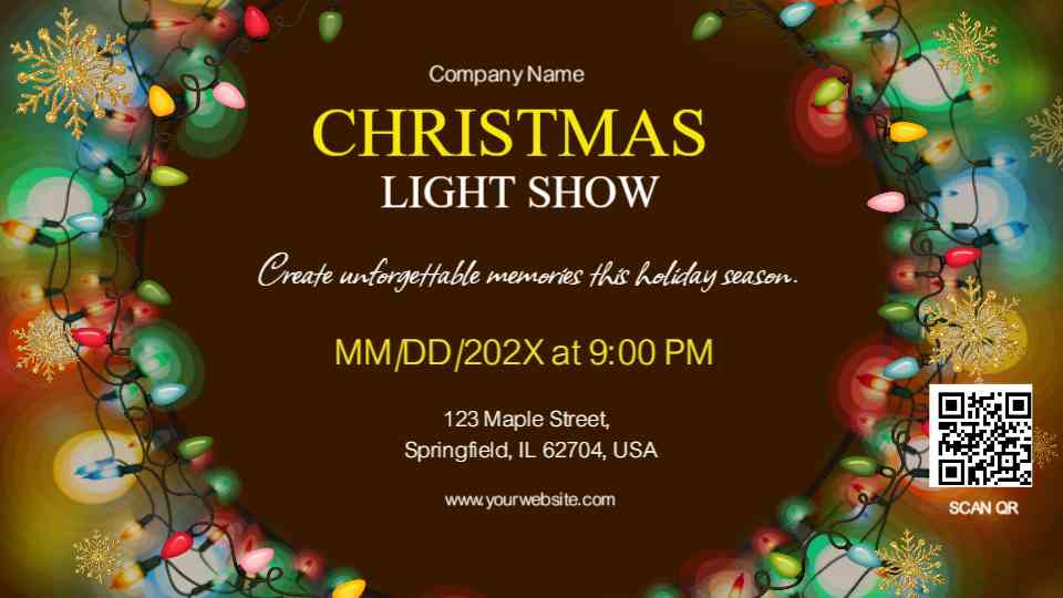 Editable Holiday Event Card Template