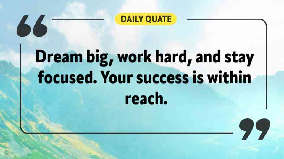 Focus and Achieve Inspirational Quote