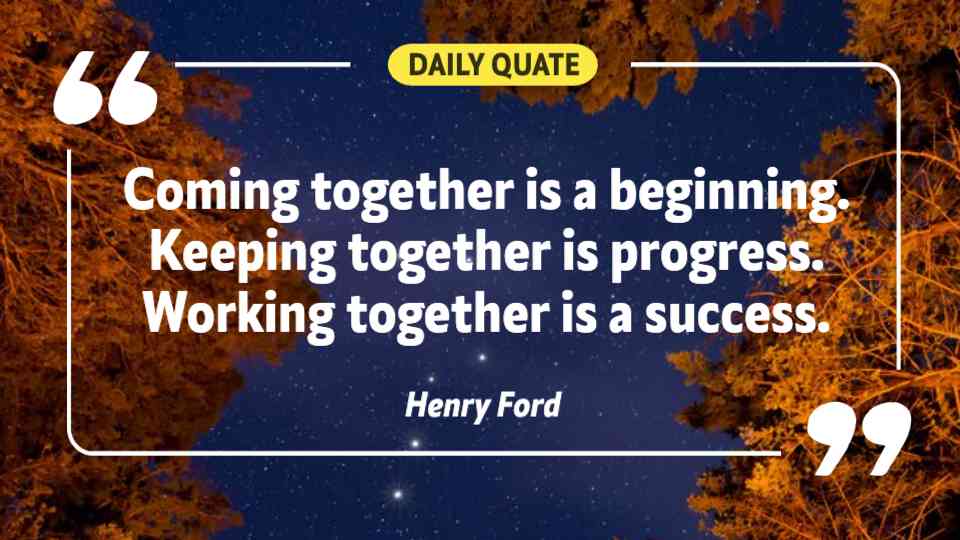 Success Through Collaboration Quote Template