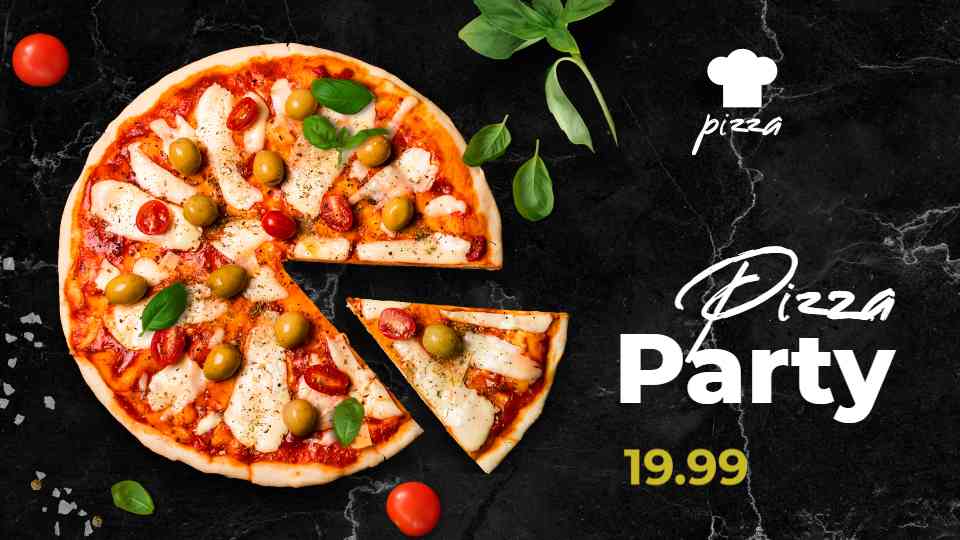 Party Pizza Special Offer Display