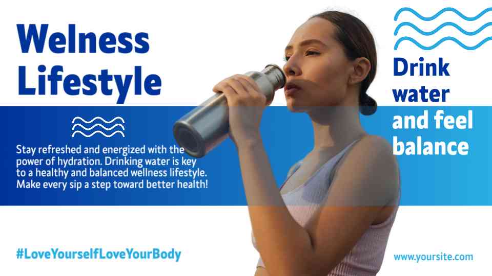 Hydration and Wellness Lifestyle Promotion Template