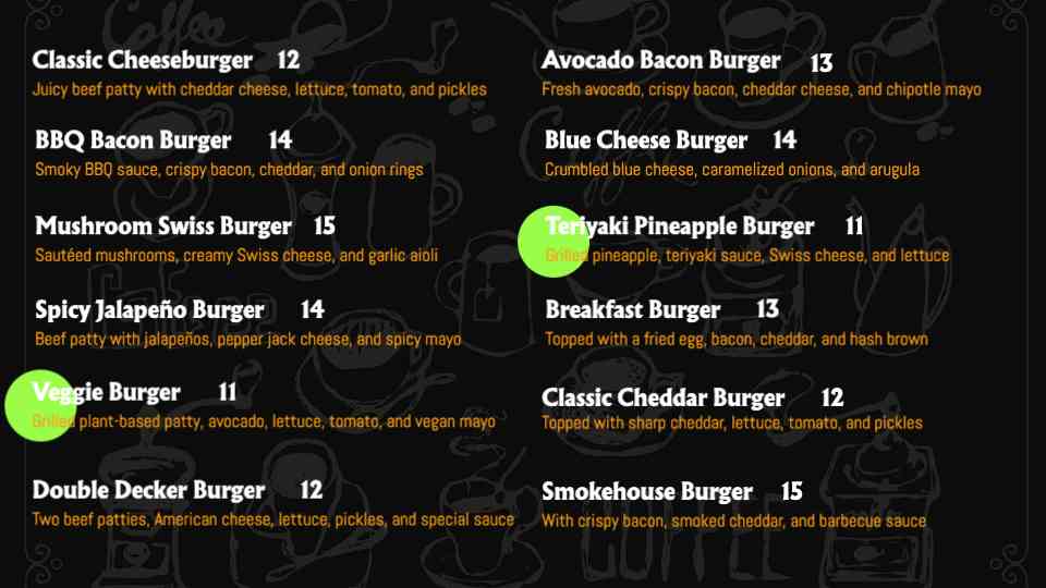 Gourmet Burger & Beverage Display