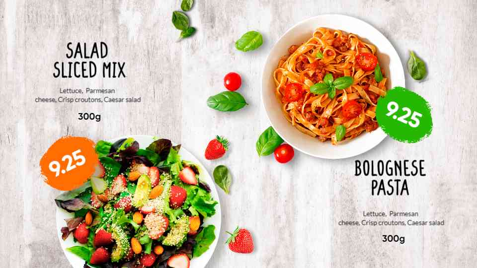 Fresh Pasta & Salad Duo Menu