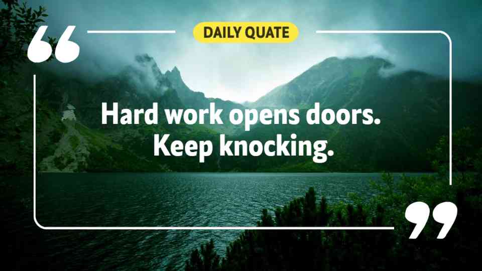 Perseverance Pays Off Quote Template