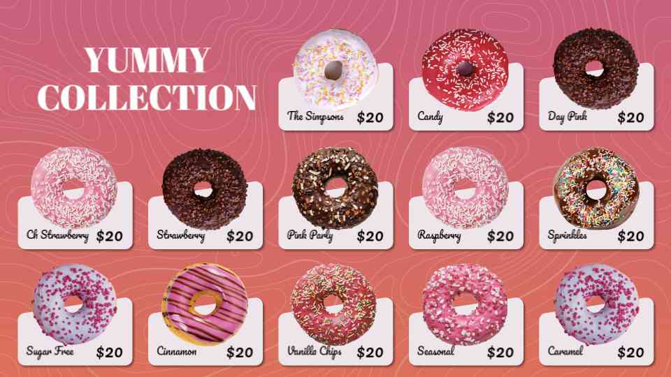 Sweet Donut Selection: Colorful Creations