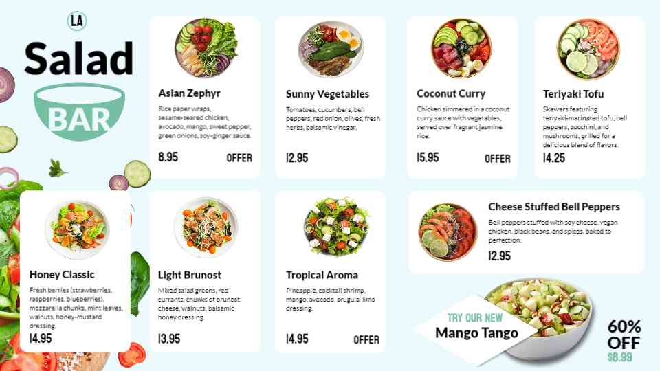 Seasonal Salad & Superfood Menu