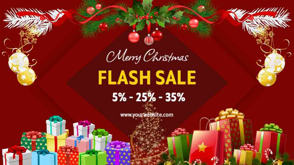 Editable Christmas Flash Sale Banner