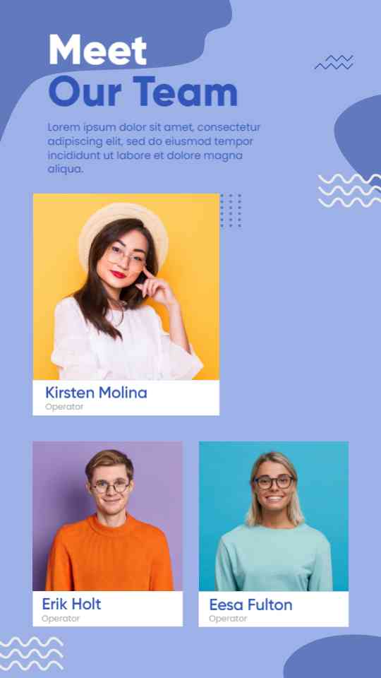 Vibrant Team Introduction Display