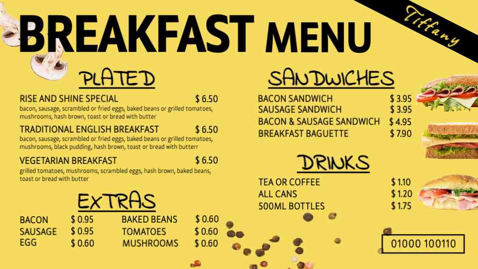 Classic Breakfast & Café Specials