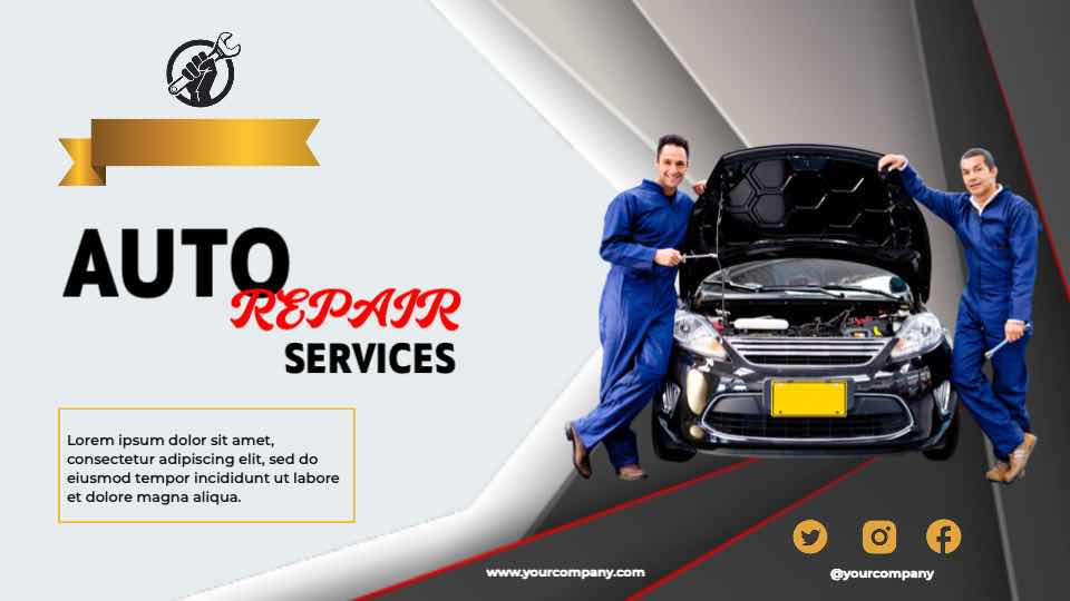 Professional Auto Repair Service Promotion Flyer