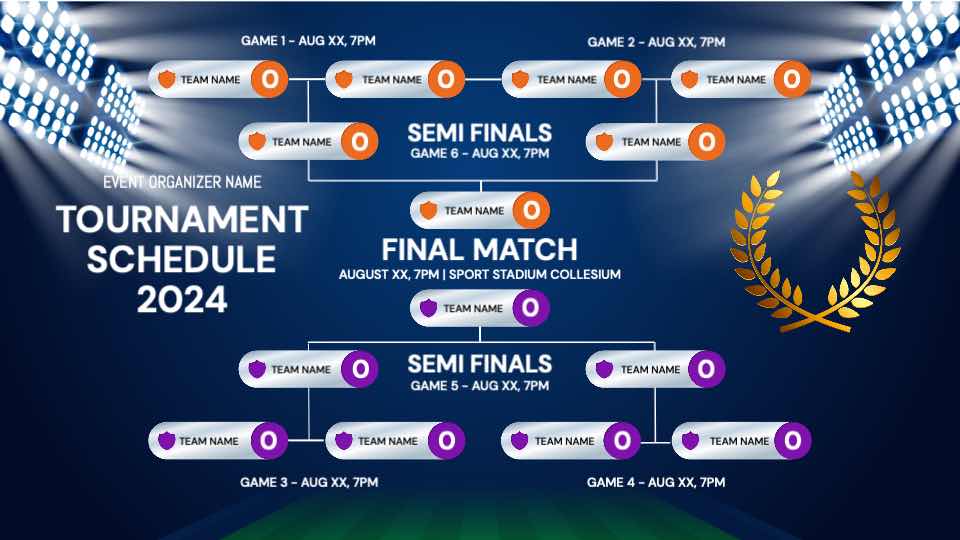 Sports Tournament Matchup Display
