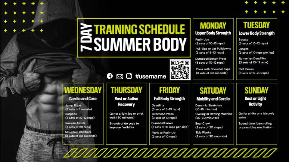 7-Day Summer Fitness Schedule