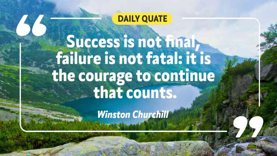 Courage to Continue Quote Template