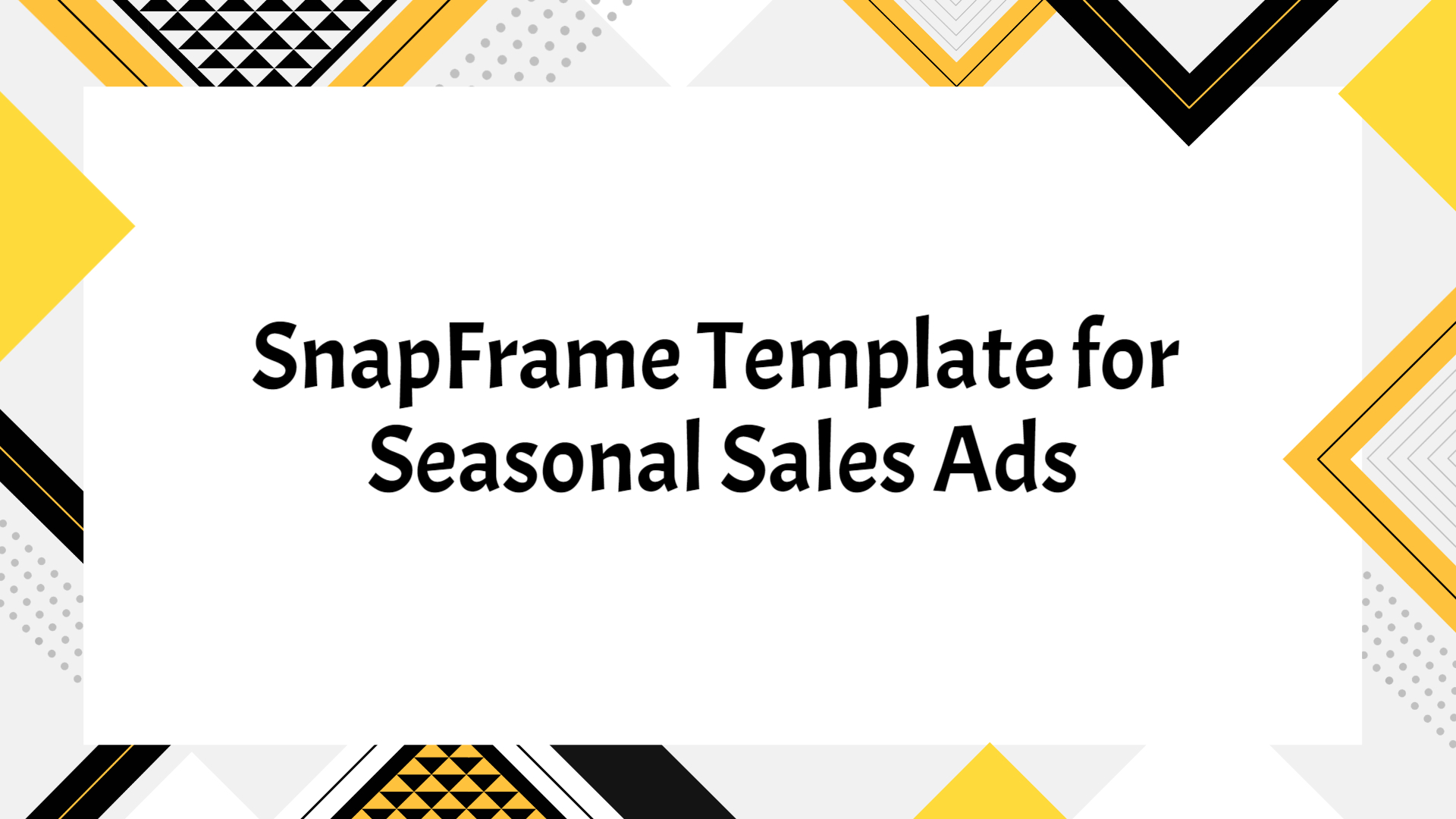 Seasonal Sales Promotion SnapFrame Display