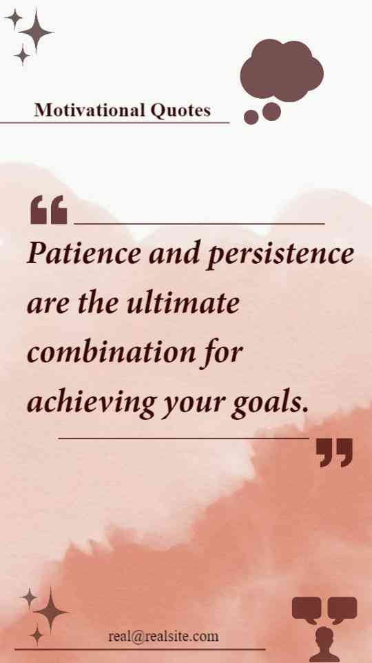 Patience and Persistence Quote Template