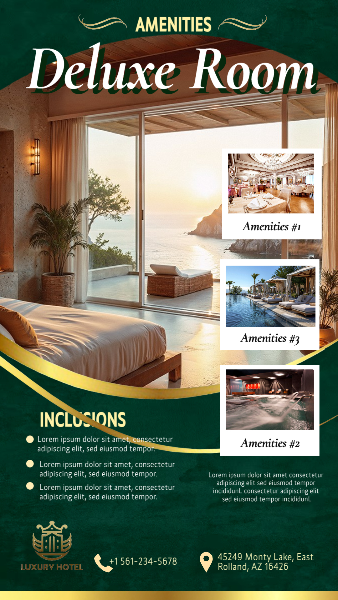 Luxury Hotel Signage Template – Guest Services & Amenities