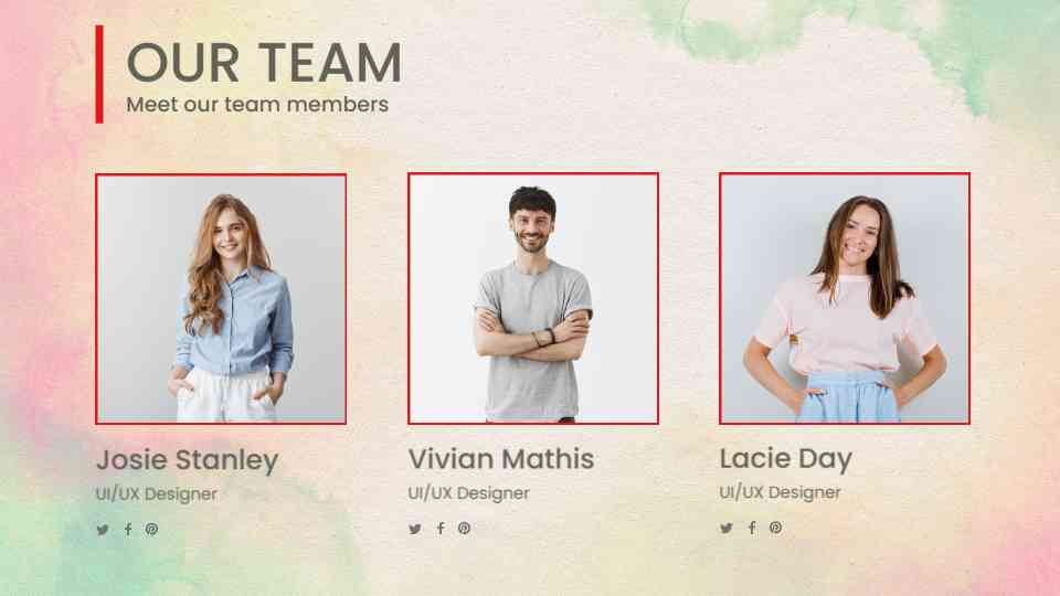 Creative Team Introduction Display