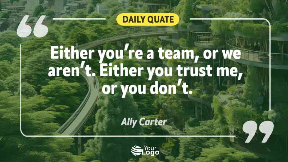 Trust and Teamwork Quote Template