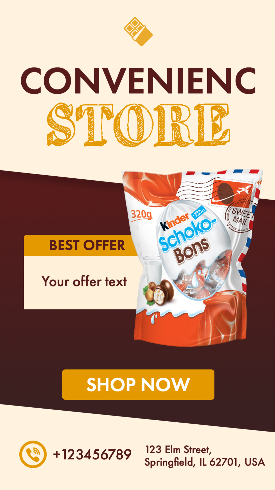 Convenience Store Digital Signage Chocolate