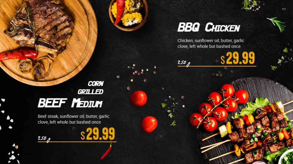 Smoked Grillhouse Feast Menu