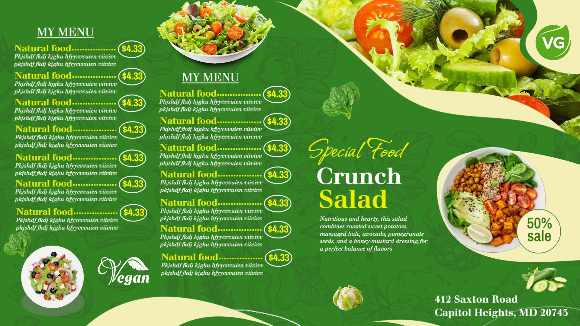 Vibrant Vegan Salad Selections