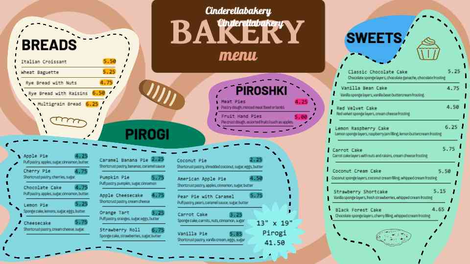 Wholesome Bakery Delights Menu