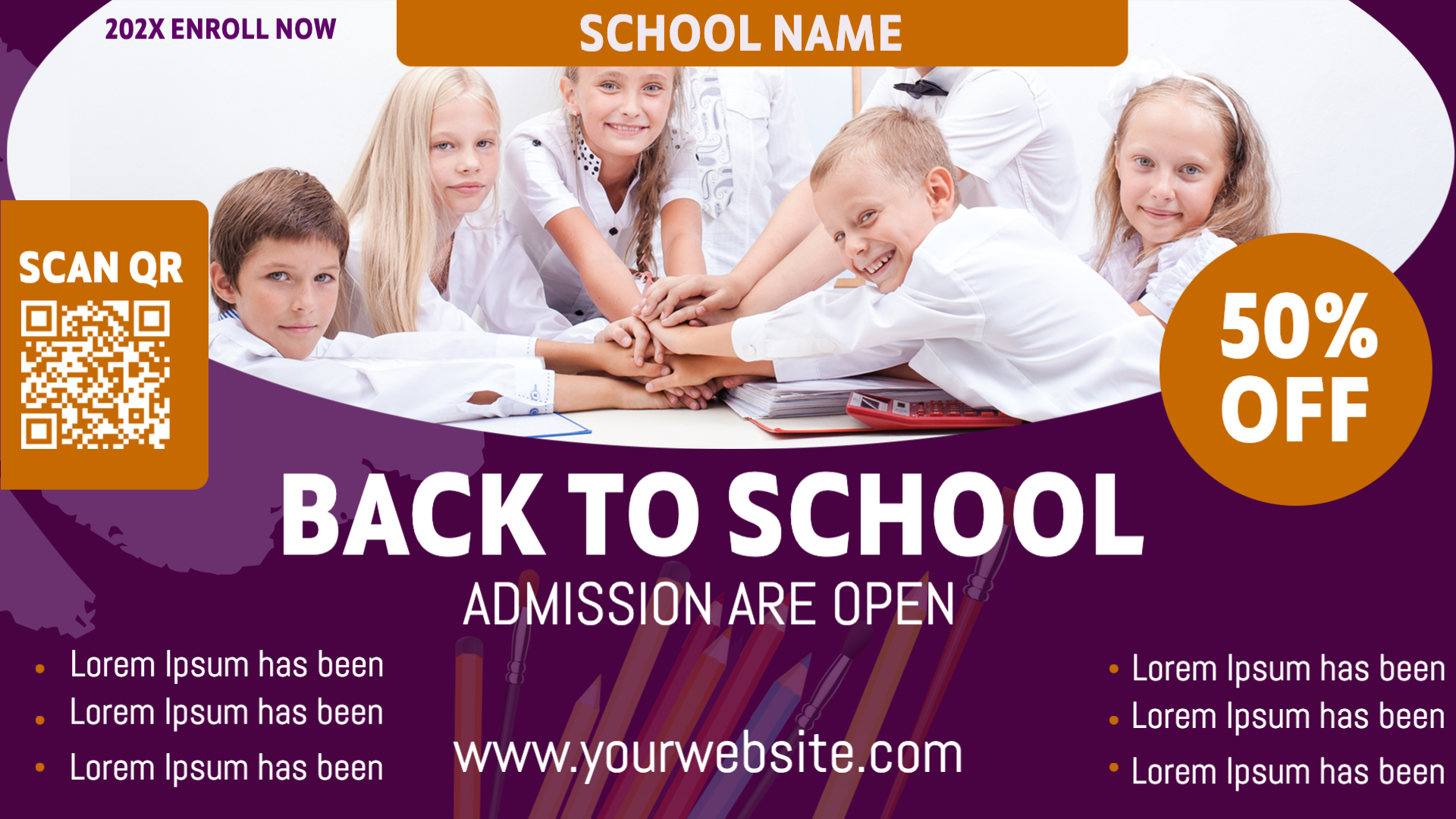 School Enrollment Promotion Banner
