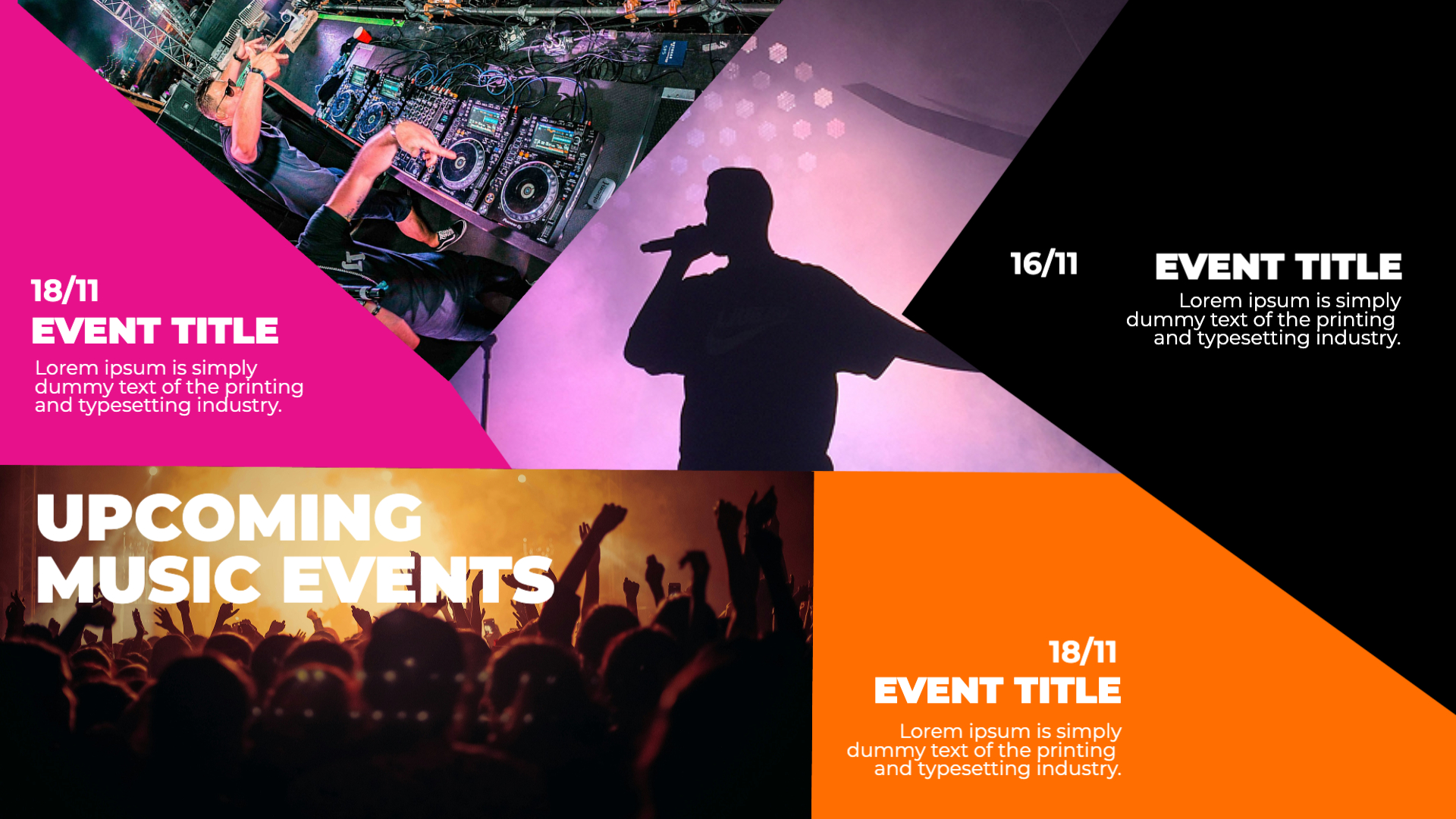 Music Events Digital Signage Calendar