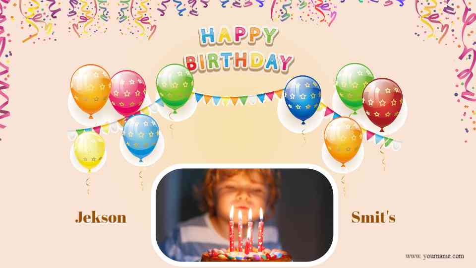 Colorful Balloon Birthday Celebration Template