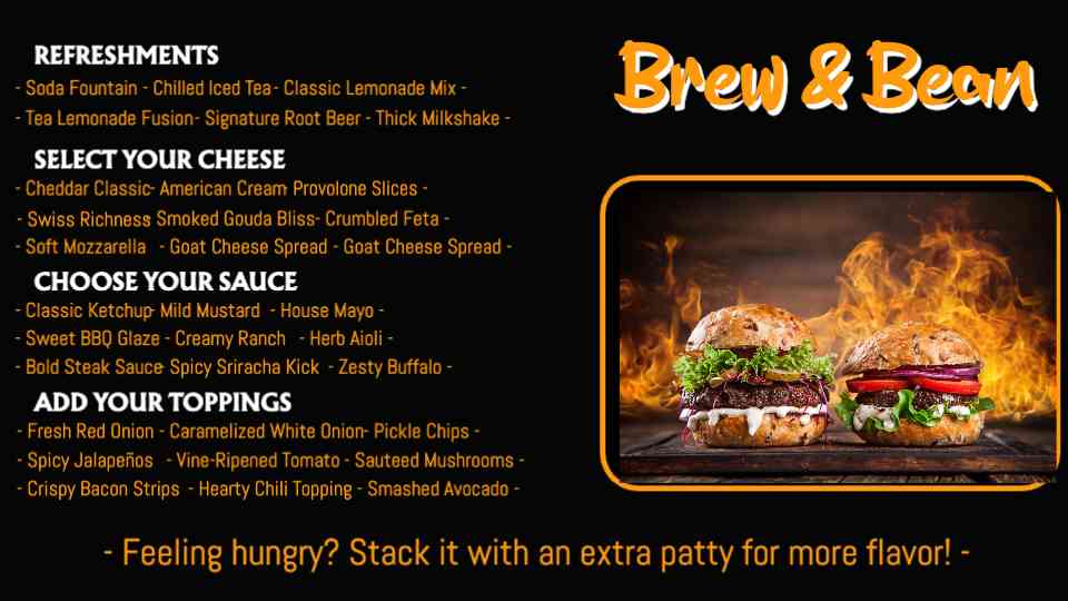 Craft Burger & Beverage Display