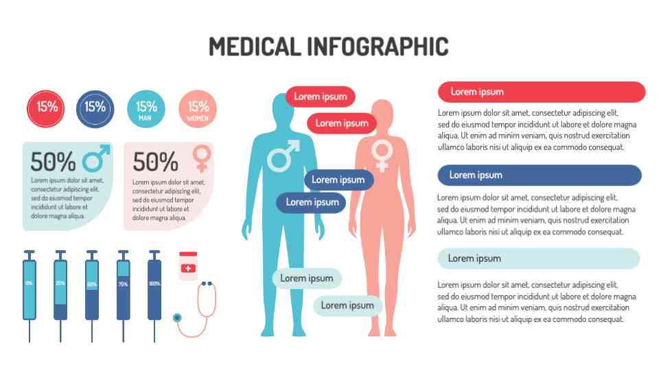Healthcare Statistics and Demographics Infographic Template