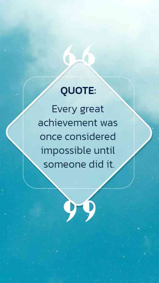 Inspirational Achievement Quote Template