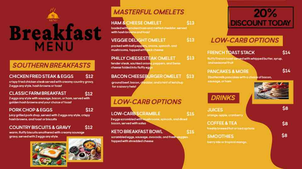 Masterful Omelets & Morning Favorites